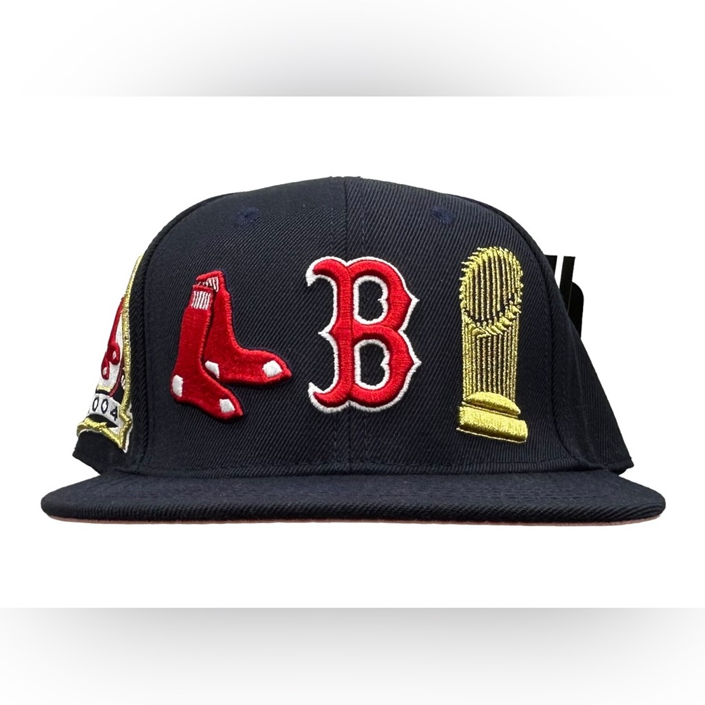 NEW Boston Red Sox PRO STANDARD SnapBack Hat 2004 World Series Champs Pink UV - Picture 6 of 11